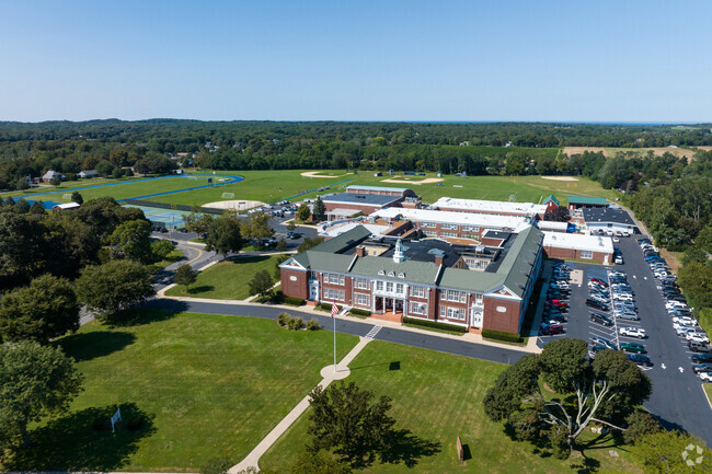 The Mattituck Junior Senior High School resides on a large campus in Mattituck, NY.