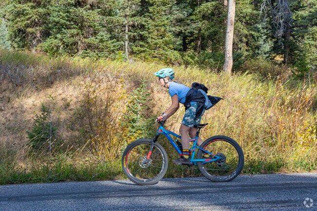 The mountains near King Arthur Park are a great place to bicycle.