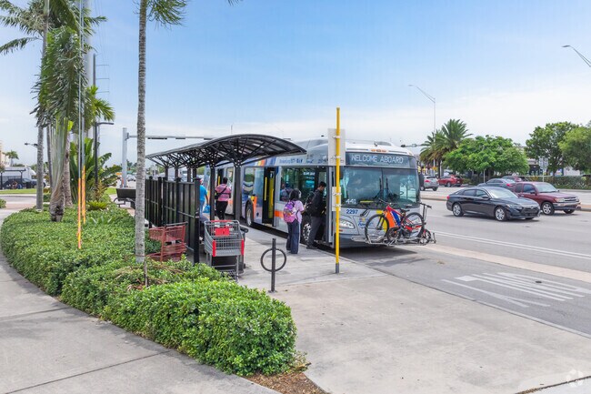 Ride the convenient bus transportation in Lawn Acres, ideal for quick city commutes.