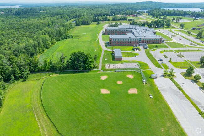 The Nokomis Regional Middle School/High School has multiple athletic fields.