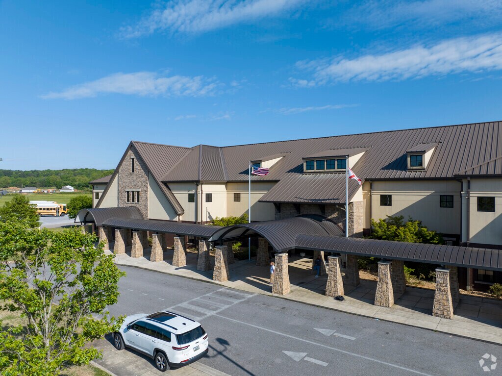 Entrance to Calera Middle School in Calera Alabama.
