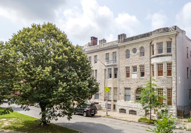Many Madison Park row homes have stunning stone facades.