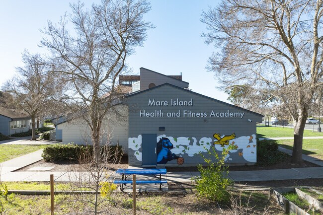Mare Island Health And Fitness Academy offers a garden for students to experience.