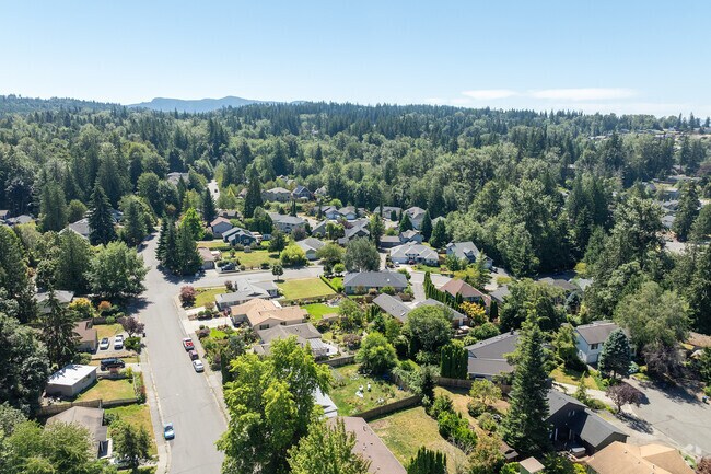 Whatcom Falls lies on a waist of land between Lake Whatcom and Bellingham Bay.