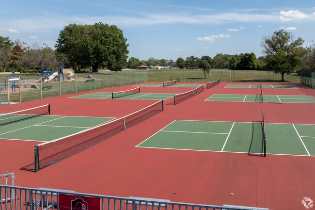 Bring your friends to the pickleball courts at Harold J. Evangelista park.