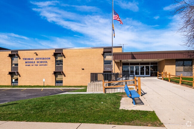 The Entry of Thomas Jefferson Middle School in Port Washington