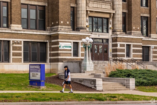 Northeast High School is a public school serving grades ninth through twelfth.