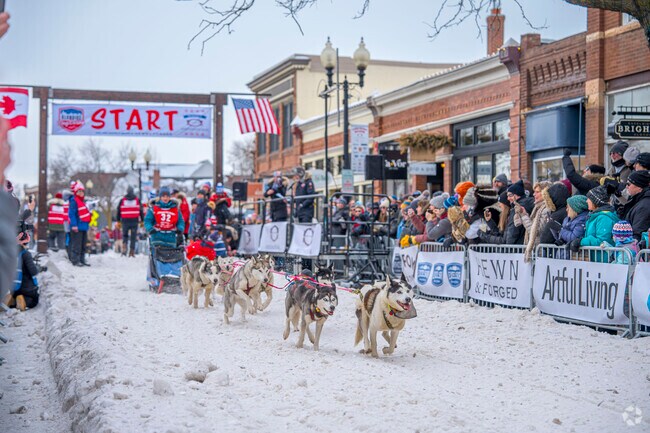 The Klondike Dog Derby is held every February in downtown Excelsior.