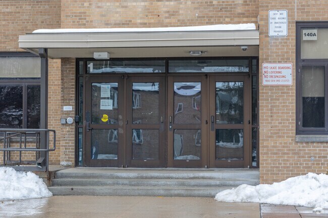 Here is the main entrance to Emerson elementary School.