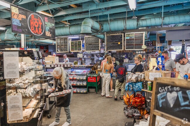 Bert's Market is the only grocery store on Folly Beach with a famous hot food bar.