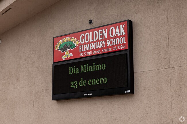 The sign at Golden Oak Elementary helps keep students and parents informed.