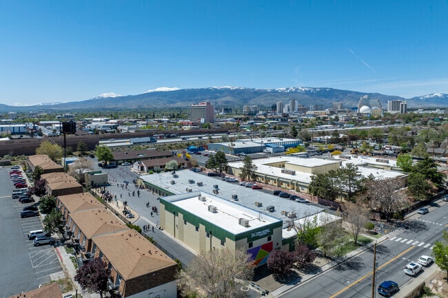 An aerial view of Coral Academy of Science Middle School facing South West.