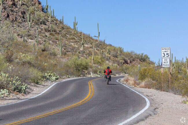 Enjoy the feeling of a motorcycle in the Wild West by riding through the surrounding hills near Ironwood Reserve.