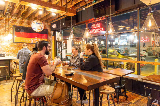 Fairfax residents share time with friends at Bärchen Beer Garden.