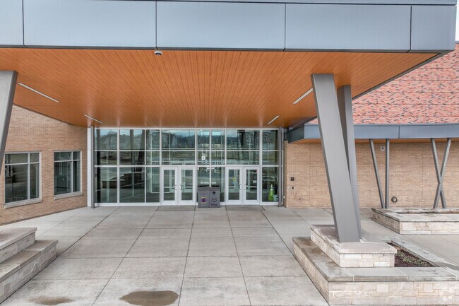Here is the main entrance for Meadow View Elementary School.