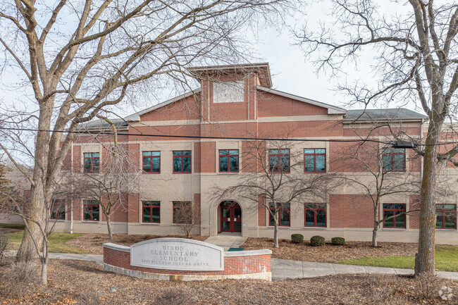 The entrance signage to Dixon Elementary School.
