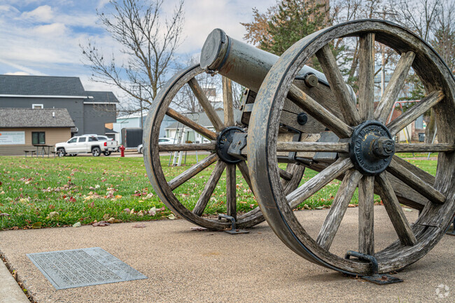 This Civil war cannon was moved to Bailey Park in Baldwin in 1976.