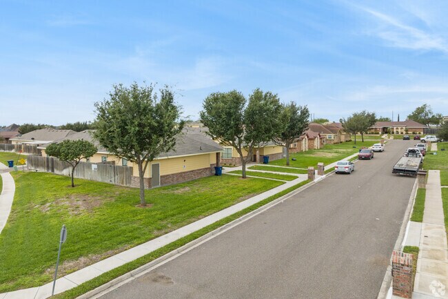 A row of homes in the neighborhood.