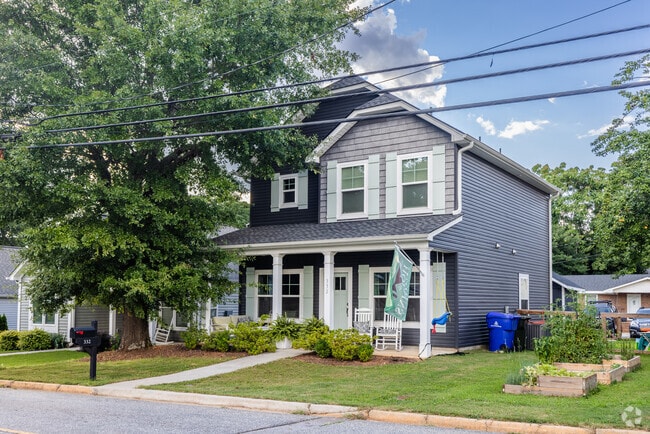Many homes in Nicholtown have delightful front porches and beautiful landscaping.