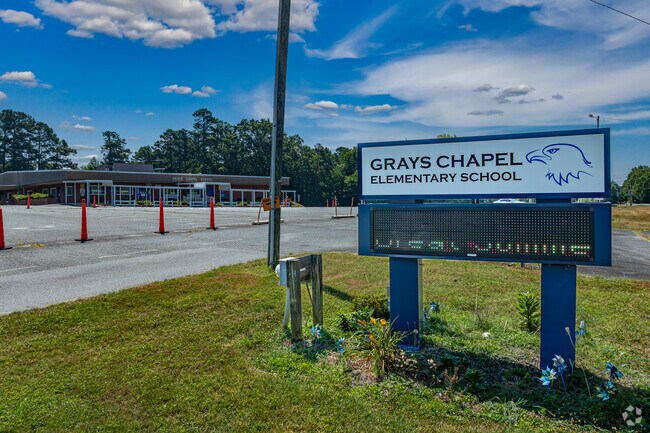 Grays Chapel Elementary School serves just under 500 students.