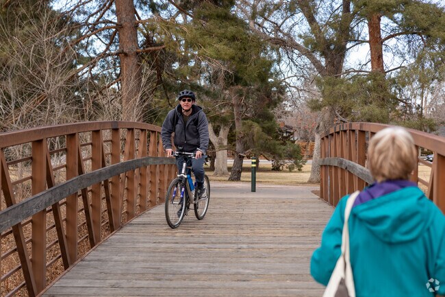 The High Line Canal Trail runs through the University Hills neighborhood.