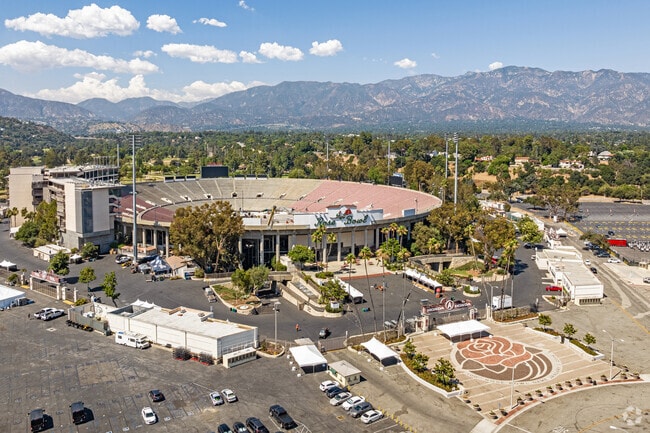 The Rose Bowl is a national historic landmark and athletic center in Linda Vista.