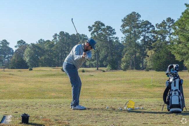 Lydia golfers can practice their swing at the driving range at Fox Creek Golf Club.