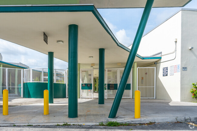 Entrance and pick up/Drop off area at Lawton Middle School.