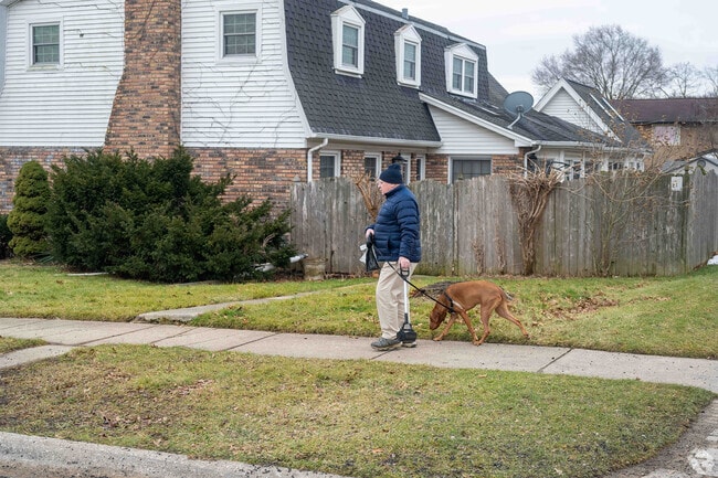 Quiet and charming neighborhoods near the Palos Hills area are ideal for walking dogs.