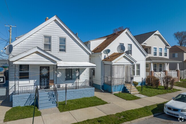 Goodson Street bungalows in Hamtramck offer wide front porches.