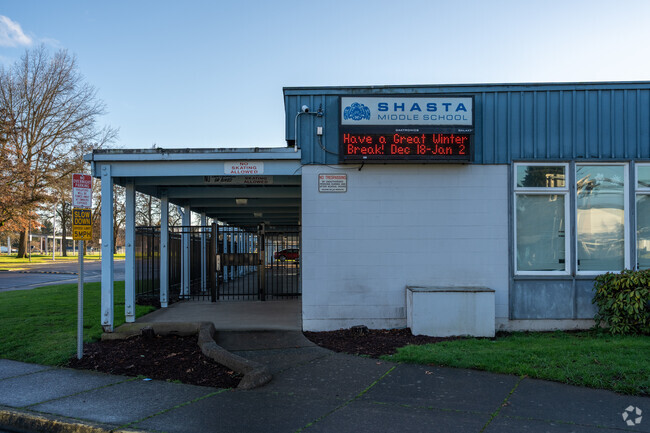 Shasta Middle School is a public school in the Bethel neighborhood serving grades 6-8.