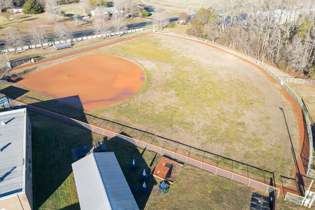 A baseball field at C Erwin Middle School.