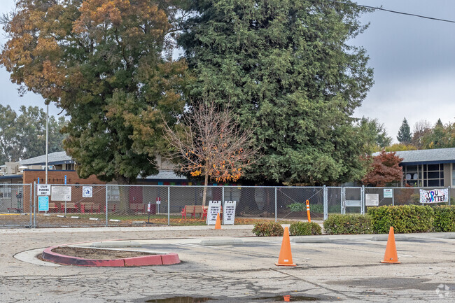 The entrance to Centerville Elementary School near Sanger.