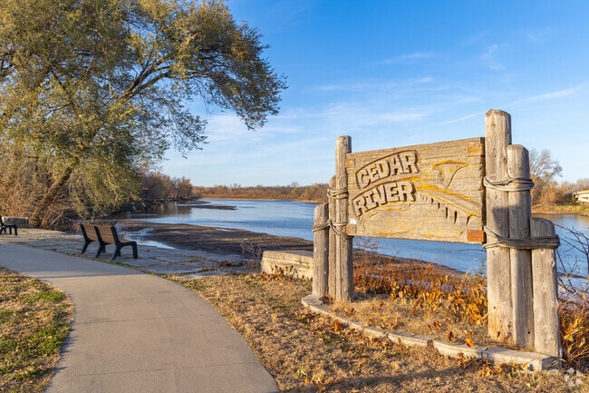 Residents of Vinton can head to Celebration Park for a relaxing view of the Cedar River.