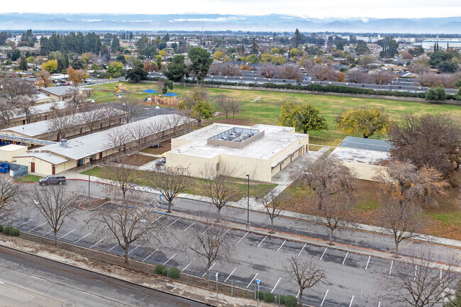 The parking area of Turner Elementary School in Fresno.