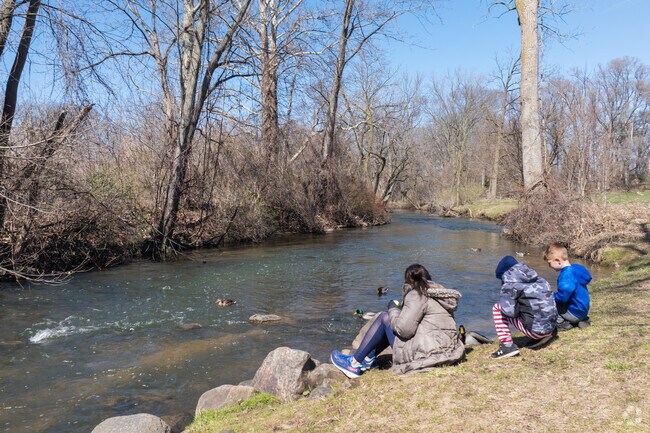 Buck Creek meanders around the southern edge of Wedgewood Park.