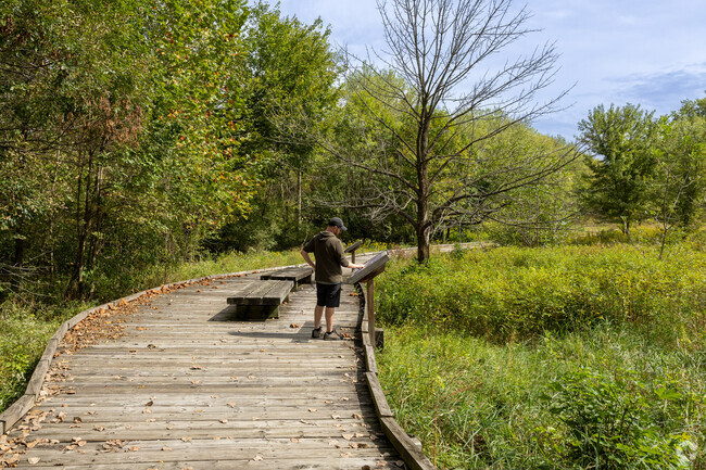 John Craddock Wetland Nature Preserve has many pathways that are great for walking or jogging.
