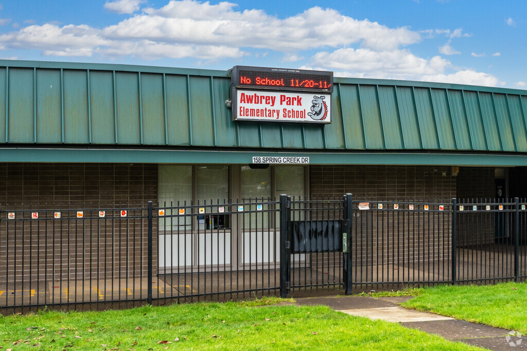 Awbrey Park Elementrary School has a B+ rating from Niche and is located in Eugene, Oregon.