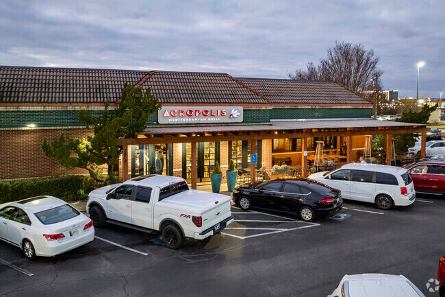 Acropolis Grill in Hamilton Place is a popular restaurant serving mediterranean cuisine to hungry guests.