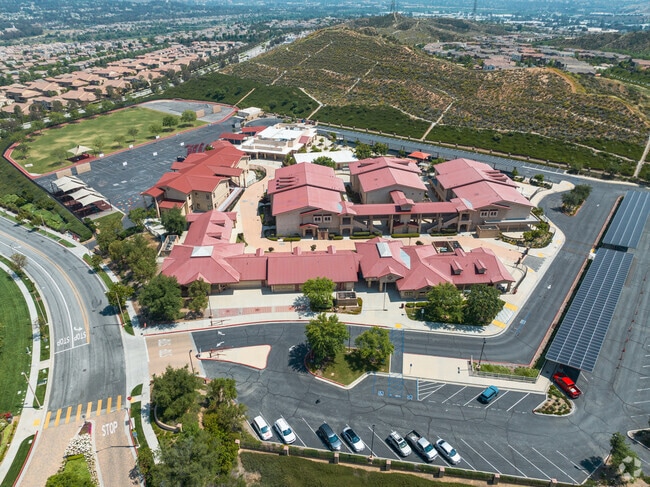 An aerial of West Creek Academy in Valencia, CA.