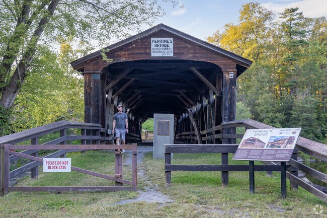 Rifton residents can walk and enjoy the Perrine's covered bridge.