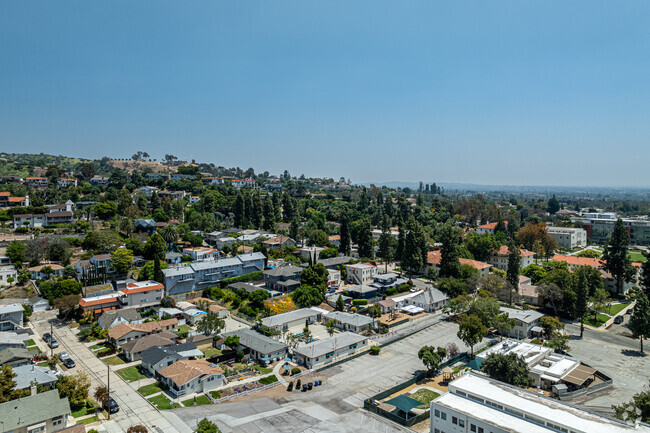 A bird's eye view of The Broadoaks School in Whittier.