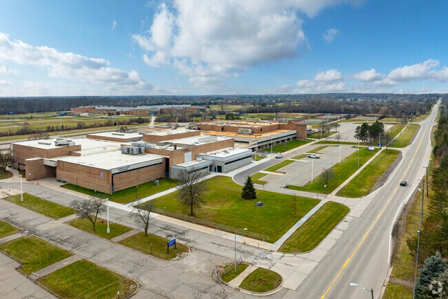 Aerial view of Salem High School.