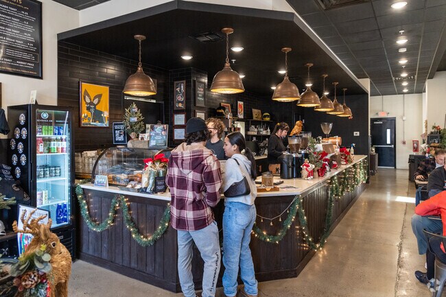 Evermore Coffee Roasters is a short walk from New London for a nice cup of coffee.