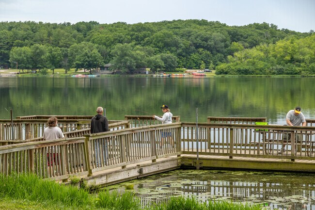Families enjoy time fishing together at the local parks in Argyle.