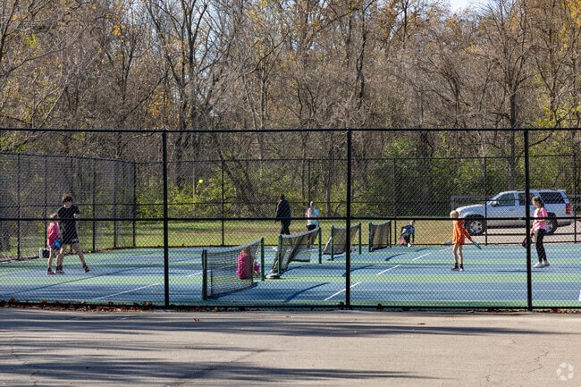 Mack residents love playing pickelball on the new courts.