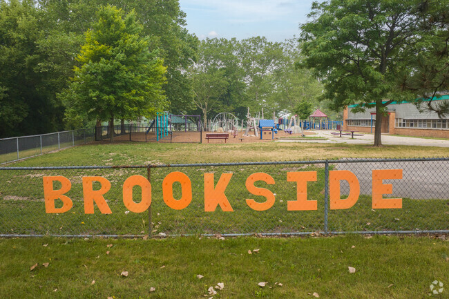 Brookside Elementary School is beautiful, walkable, and surrounded green space.
