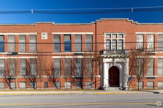 Entrance at Veazie Street School in Wanskuck, Providence RI.