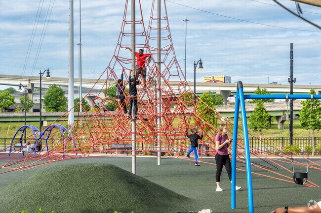 All ages can work on their fitness at the City Walk playground in Central City.