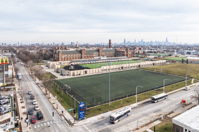 Lane Tech College Prep High School is located on the north side of Chicago.